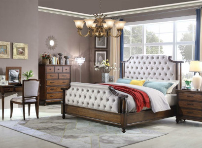 Design Schlafzimmer 6 tlg. Schlafzimmer Komplett Set Bett Nachttisch Kommode Neu